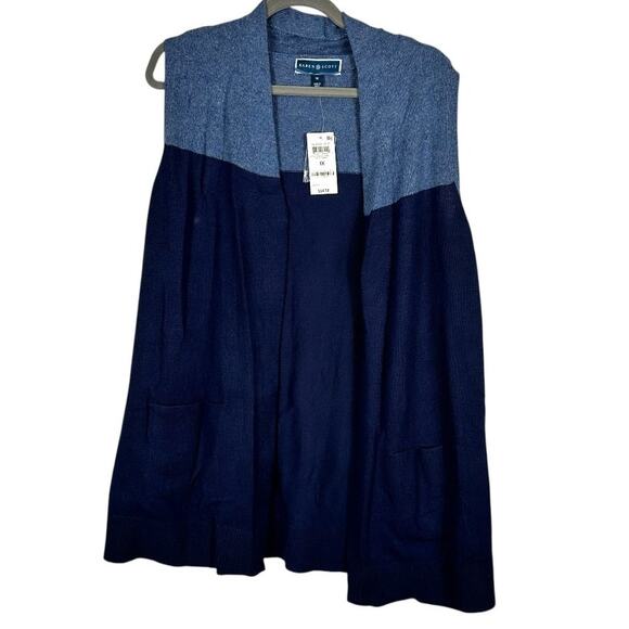 Karen Scott Sweaters - Karen Scott Blue Multishade Cardigan Size 1X
